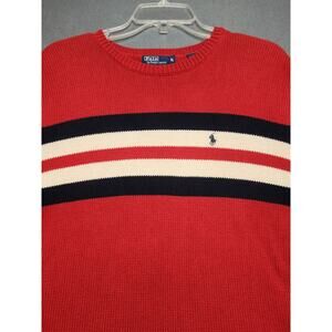 Polo By Ralph Lauren Boys‎ Size XL Knit Sweater Red White Blue